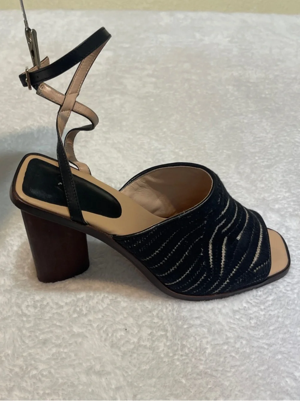 AD & Daughters Haddix Chunky Peep Toe‎ Ankle Strap Summer Boho Heel Sandal 9